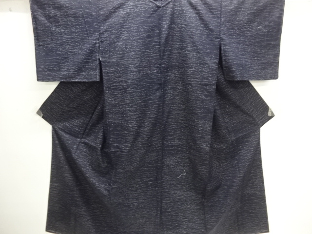 JAPANESE KIMONO / GRASS PATTERN WOVEN TSUMUGI KIMONO